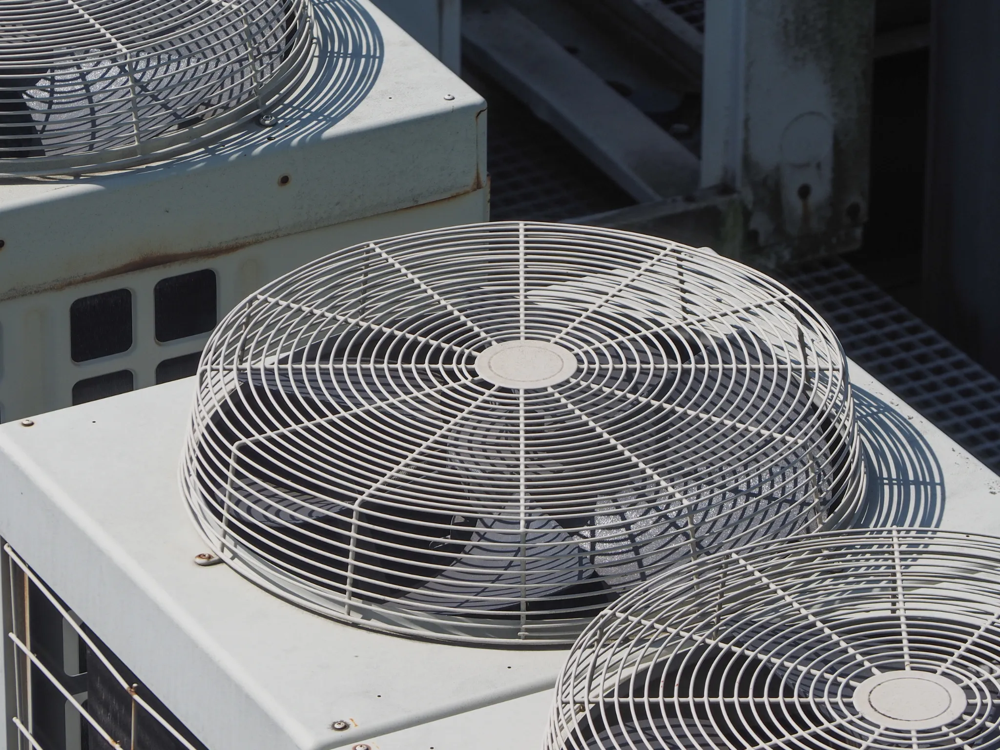 A photo of a commercial HVAC unit on a rooftop